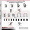 Service Caster 3.5 Inch 316SS Thermoplastic Rubber Swivel 7/8 Inch Stem Caster Set Brake SCC SCC-SS316EX20S3514-TPRB-TLB-78-4 - alternate 3